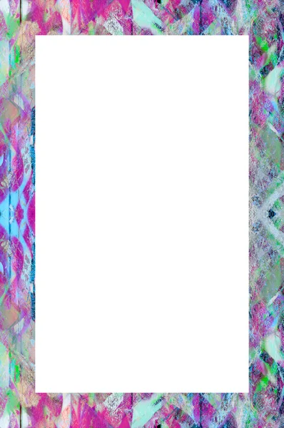 Retro desenli eski boyalı çerçeve