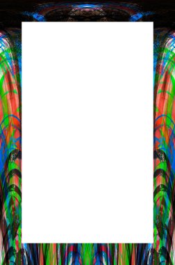 Retro desenli eski boyalı çerçeve