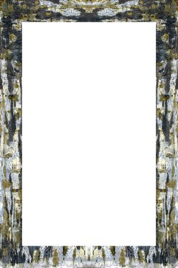 Retro desenli eski boyalı çerçeve