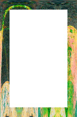 Retro desenli eski boyalı çerçeve