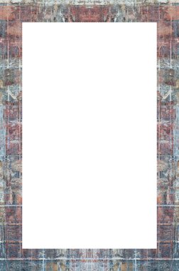 Retro desenli eski boyalı çerçeve