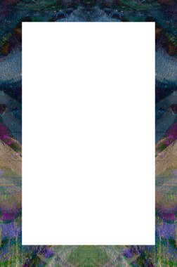 Retro desenli eski boyalı çerçeve