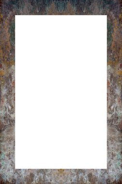 Retro desenli eski boyalı çerçeve