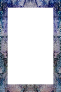 Retro desenli eski boyalı çerçeve