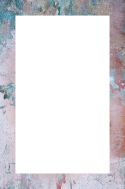 Retro desenli eski boyalı çerçeve