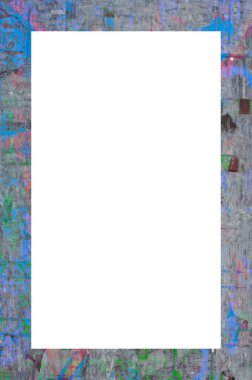 Retro desenli eski boyalı çerçeve