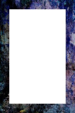 Retro desenli eski boyalı çerçeve