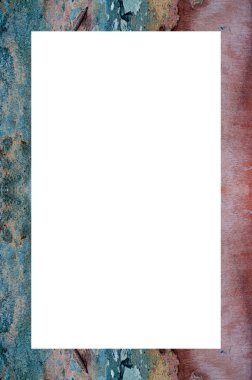 Retro desenli eski boyalı çerçeve