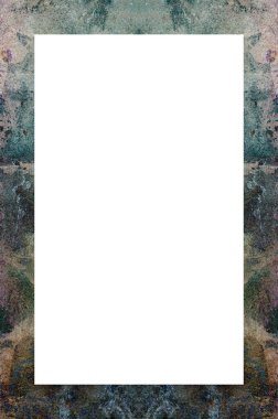 Retro desenli eski boyalı çerçeve