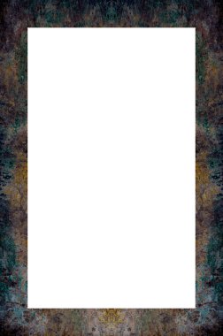 Retro desenli eski boyalı çerçeve