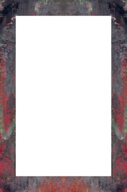 Retro desenli eski boyalı çerçeve