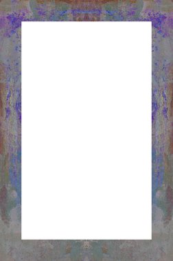 Retro desenli eski boyalı çerçeve