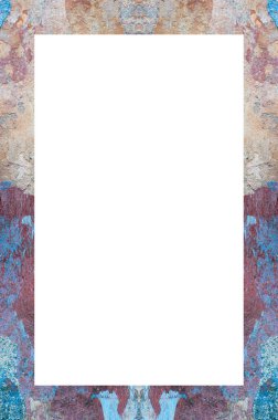 Retro desenli eski boyalı çerçeve