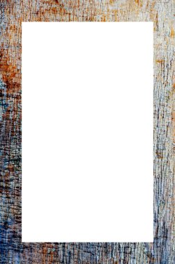 Retro desenli eski boyalı çerçeve