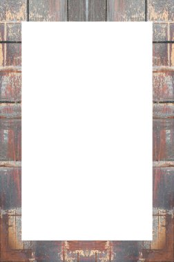 Retro desenli eski boyalı çerçeve