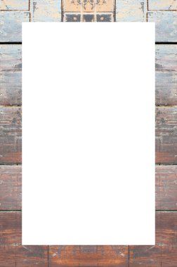 Retro desenli eski boyalı çerçeve