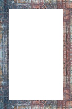 Retro desenli eski boyalı çerçeve