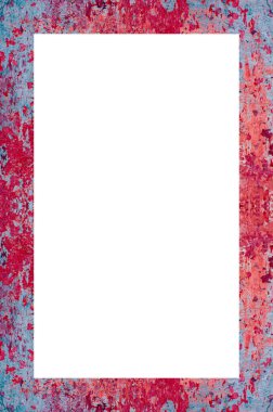 Retro desenli eski boyalı çerçeve