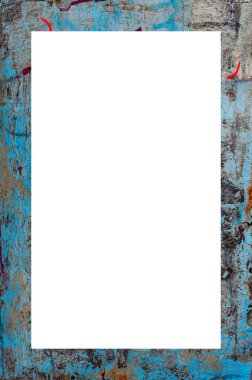 Retro desenli eski boyalı çerçeve