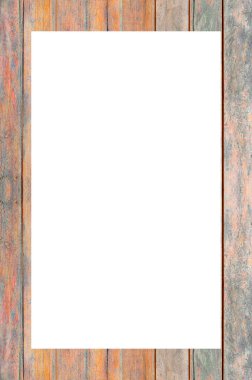 Retro desenli eski boyalı çerçeve