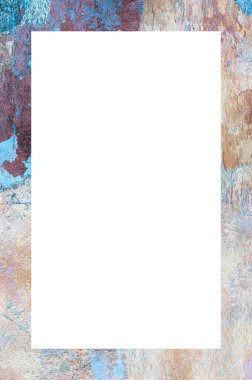 Retro desenli eski boyalı çerçeve