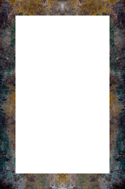 Retro desenli eski boyalı çerçeve