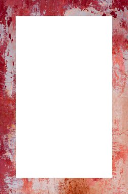 Retro desenli eski boyalı çerçeve