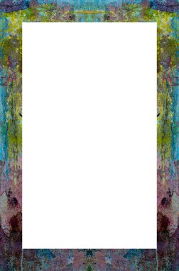 Retro desenli eski boyalı çerçeve