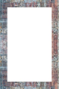 Retro desenli eski boyalı çerçeve