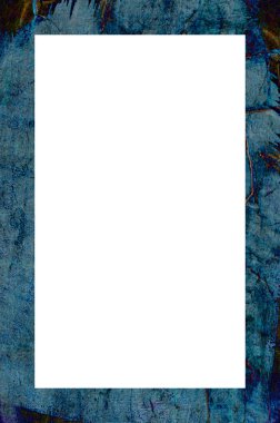 Retro desenli eski boyalı çerçeve