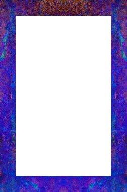 Retro desenli eski boyalı çerçeve