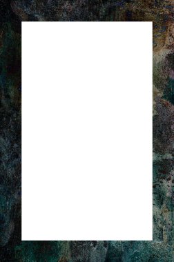 Retro desenli eski boyalı çerçeve