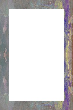 Retro desenli eski boyalı çerçeve