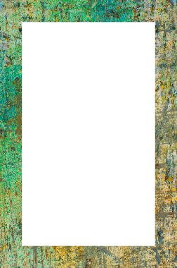 Retro desenli eski boyalı çerçeve