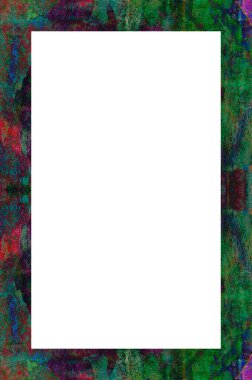 Retro desenli eski boyalı çerçeve