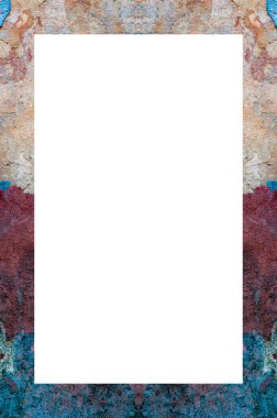 Retro desenli eski boyalı çerçeve