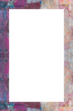 Retro desenli eski boyalı çerçeve