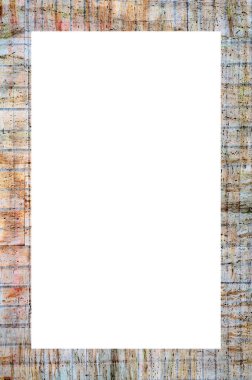 Retro desenli eski boyalı çerçeve