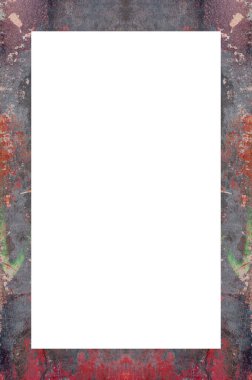 Retro desenli eski boyalı çerçeve