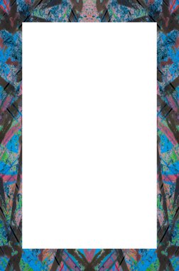 Retro desenli eski boyalı çerçeve