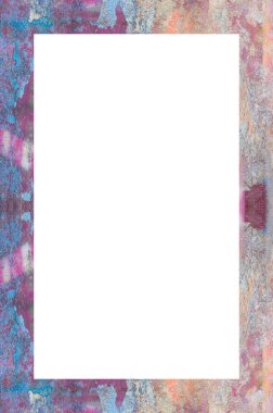 Retro desenli eski boyalı çerçeve