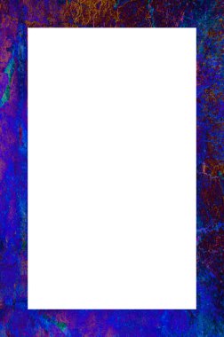 Retro desenli eski boyalı çerçeve