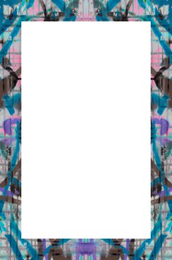 Retro desenli eski boyalı çerçeve