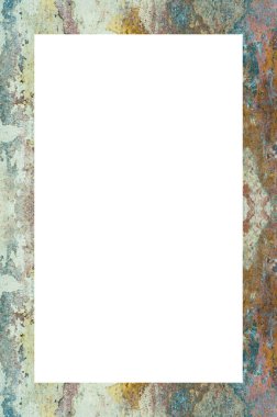 Retro desenli eski boyalı çerçeve