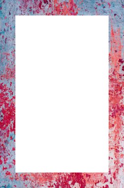 Retro desenli eski boyalı çerçeve