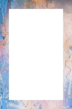 Retro desenli eski boyalı çerçeve