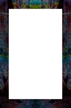 Retro desenli eski boyalı çerçeve