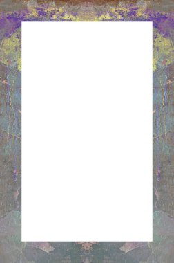 Retro desenli eski boyalı çerçeve