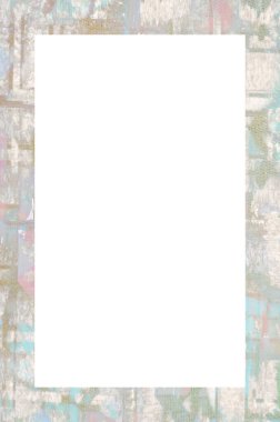 Retro desenli eski boyalı çerçeve