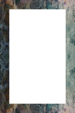 Retro desenli eski boyalı çerçeve